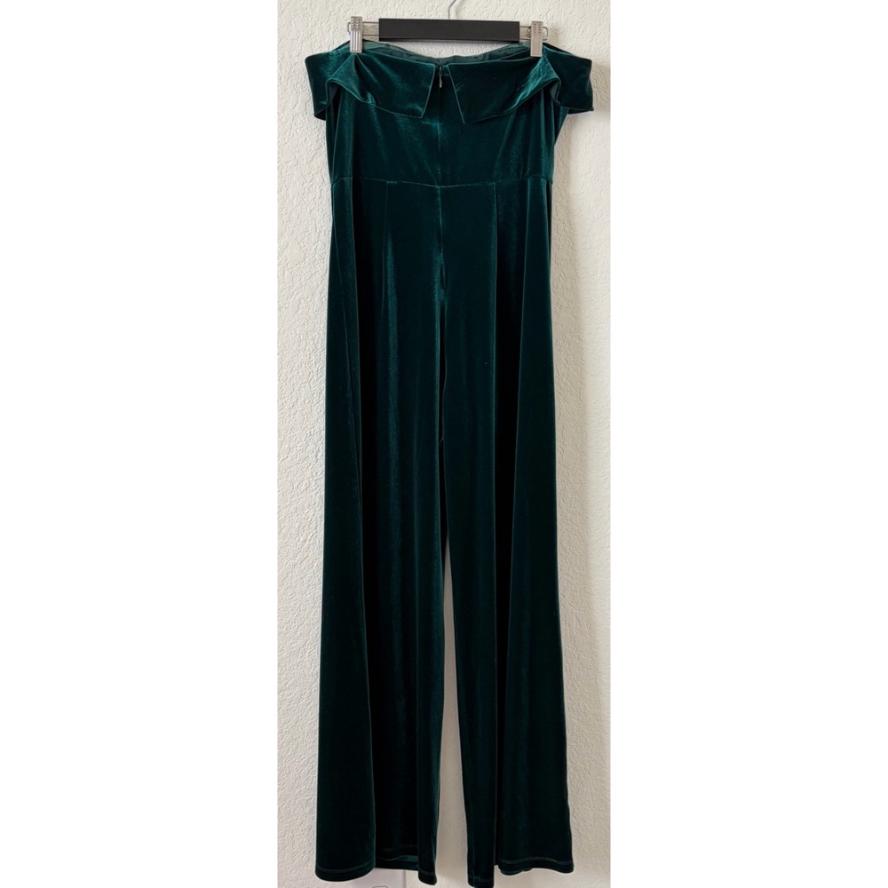 Anthropologie Corey Lynn Calter Green Velvet Jumpsuit Size Small Petite - Picture 5 of 8